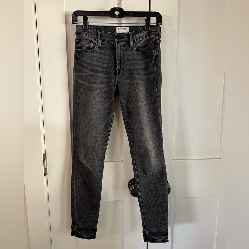 FRAME Denim Women's Charcoal Skinny Jeans